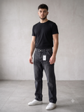 Dark Wash Carpenter-Style Jeans (Dark Grey/Black)