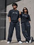 Gothic Acid Wash Boxy Tee & Trouser Set