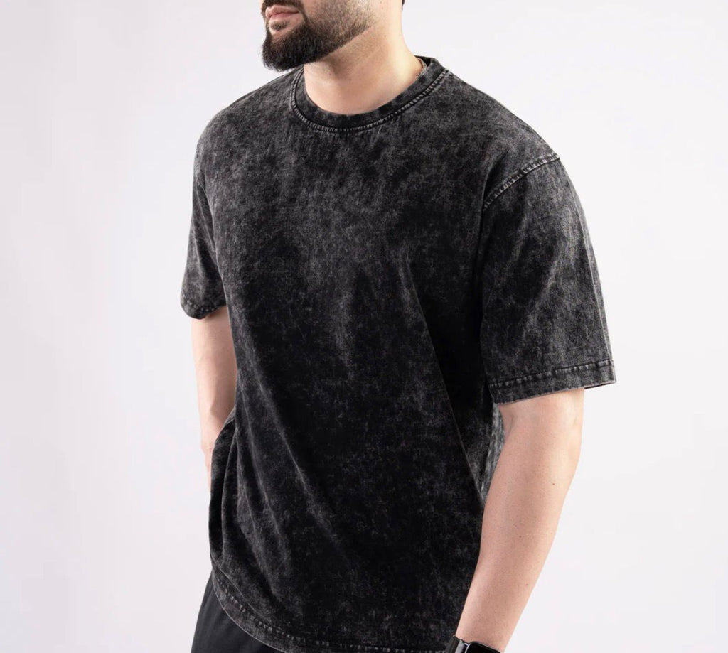 Mineral Wash Drop-Shoulder T-Shirt