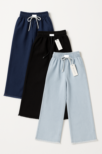Pack of 3 baggy style Denim jeans for women